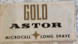 VINTAGE RAZOR BLADES ZILETI VEICOLI FAHRZEUGE GOLD ASTOR LONG SHAVE - Razor Blades