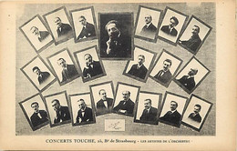 Delcampe - Themes Div-ref JJ552- Musique Et Musiciens -publicité Concerts Touche -25 Bld De Strasbourg - Paris 10eme - - Paris (10)