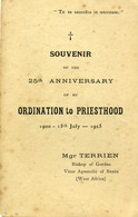 Souvenir - 25ème Anniversaire De L'ordination De Mgr Terrien Vicaire Au Bénin - Benin