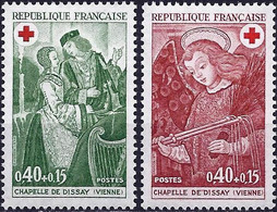 France 1970 - Mi 1733/34 - YT 1661/62 ( Red-Cross : Religious Frescoes ) MNH** - Unused Stamps