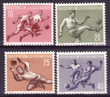 Liechtenstein 1954: Sport I Fussball Football Soccer Zu 266-269 Mi 322-325 Yv 284-287 * Falz MLH  (Zu CHF 50.00 -50%) - 1954 – Suisse