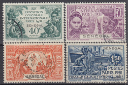 SENEGAL : SERIE EXPOSITION 1931 N° 110/113 OBLITERATIONS LEGERES - Usados