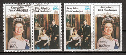 Cyprus(Turkije) Mi 195,196 Paren Royalty Gestempeld - Used Stamps