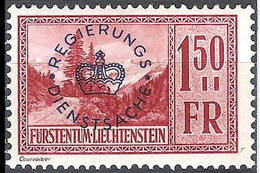 Liechtenstein 1935: REGIERUNGS-DIENSTSACHE Zu 20 Mi 19 (Spitzenwert 1.50 Fr.) * Falz Charnière MH (Zu CHF 200.00 -50%) - Official