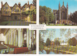 Winchester Cathedral - Hampshire - Multiview - Used  Postcard - - Stamped 1978 - Winchester