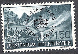 Liechtenstein 1938: REGIERUNGS-DIENSTSACHE Zu 28 Mi 27 (Spitzenwert 1.50 Fr.) * Falz Charnière MH (Zu CHF 18.00 -50%) - Service
