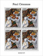 Burundi 2022, Art, Cezanne, Sheetlet - Unused Stamps