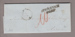 CH Heimat AG Schinznach Dorf 1861-03-07 Langstempel Auf BOM Nach Aarau - Brieven En Documenten