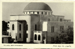 Israel Palestine, TEL-AVIV, New Synagogue, Judaica (1930s) Schwartz Postcard - Israel