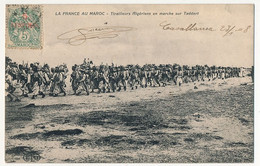 CPA - La France Au Maroc - Tirailleurs Algériens En Marche Sur Taddert - Sonstige & Ohne Zuordnung