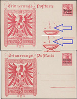 Belgique 1915. Entier Postal Timbré Sur Commande à 10 Centimes. 2 Modèles, 2 Formats. (.) Et ( ) - German Occupation