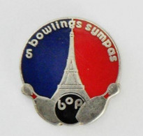 C39 Pin's 5 Bowlings Sympas BOP Bowling TOUR EIFFEL Paris Achat Immédiat - Bowling