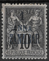 Zanzibar French Offices 1897 1Anna On 10C. Michel 28 II/Yvert 20. Mint - Nuovi