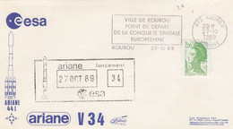 ESA - ARIANE 44L - 27.10.1989 V34 - KOUROU  /3 - Autres & Non Classés