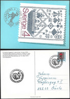 Sweden Pickture Postcard Wall Textile Postmark Spinning Wheel Vormsele Handicraft Exhibition - Sonstige & Ohne Zuordnung