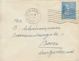 USA 1952 5 C James Monroe (1758-1831), 5th. President (gov. 1817-1825) On Superb Small Cover (so Called Lady Cover) From - Brieven En Documenten