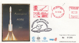 ESA - 10e ANNIVERSAIRE ARIANE 1989 - PARIS 24.12.89   /3 - Sonstige & Ohne Zuordnung