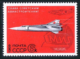 URSS USSR Russie Russia Russland 1969 Mig-23, Mig-3 (Yvert 3557, Michel 3698, SG Gibbons 3761) - Aviones