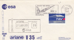 ESA - ARIANE 40 - 21.01.1990 - 35e LANCEMENT - KOUROU 21.1.1990  /4 - Sonstige & Ohne Zuordnung