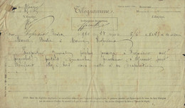 CORSE - MARINE - TELEGRAMME DE BASTIA POUR PROPRIANO - MARINE BASTIA A MARINE PROPRIANO - "INSPECTEUR GENERAL PASSERA - 1877-1920: Periodo Semi Moderno