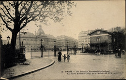 CPA Paris XIX., Buttes Chaumont, Porte Armand Carel Et La Mairie - Altri