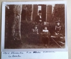 44 LA  BAULE  PHOTO ANCIENNE ALBUMINE 1900   ALEXANDRELAUNAY     EVA   ANDRE   Et    MARCELLE - Lieux