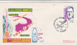 ARIANE 42P - SATCOM C 1 - G STAR IV  - 40e TIR LANCEUR EUROPEEN ARIANE - KOUROU 20.11.1990  /4 - Autres & Non Classés