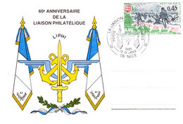 N°90254 -cachet La Liaison Philatélique Nice 1985 - Esposizioni Filateliche