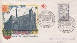 Enveloppe  FDC   FRANCE   32éme  Congrés  Des   Sociétés  Philatéliques   AMIENS   1959 - 1950-1959