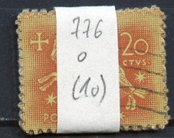 Portugal Lot 1953-56 Y&T N°776 - Michel N°793 (o) - 20c Sceau Du Roi Denis - Lot De 10 Timbres - Fogli Completi