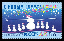2007 Russia 1445 Happy New Year! Christmas - Ongebruikt