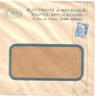 France Enveloppe Publicitaire  Mécaniques & électricité Ets EMA Lyon (69 Rhône) - Altri & Non Classificati