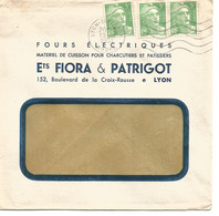 France Enveloppe Publicitaire  Fours électriques  Ets Fiora & Patrigot Lyon (69 Rhône) - Otros & Sin Clasificación