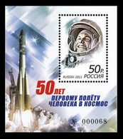 2011 Russia 1700/B145 50 Years Of The First Manned Flight Into Space 6,50 € - Nuevos