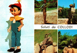 8734 Carte PINOCCHIO Le Pays Des Jouets Tampon Verso  "Bottega Di GEPPETTO"  Souvenir De  COLLODI  (scan Recto-verso) - Contes, Fables & Légendes