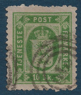 Danemark Timbres De Service N°3a Dentelé 12 1/2 Obliteration Numeral 210 TB - Poste Aérienne