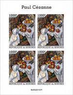 Burundi 2022, Art, Cezanne, Sheetlet IMPERFORATED - Ungebraucht