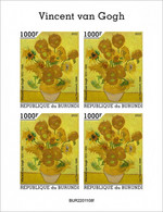 Burundi 2022, Art, Van Gogh, Sheetlet IMPERFORATED - Unused Stamps