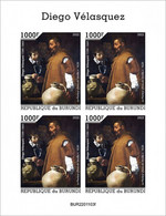 Burundi 2022, Art, Velazquez, Sheetlet IMPERFORATED - Unused Stamps