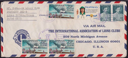 PHILIPPINES 1968 COVER (LIONS INTERNATIONAL) Sent To USA @D8256L - Philippines