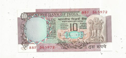 JC, Billet , INDE , Reserve Bank Of INDIA, 10 , Ten Rupees , UNC, 2 Scans - Inde