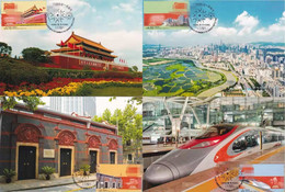2021 HONG KONG THE 100TH ANNI. OF THE FOUNDING OF THE CPC LOCAL MC 4V - Cartes-maximum