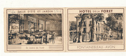 77 // FONTAINEBLEAU AVON   Hotel De La Foret / Carte Double - Fontainebleau