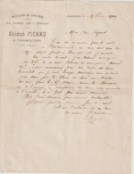 Dépt 77 - FAREMOUTIERS - Sciage & Grume Eugène PICARD - Lettre Du 13 Février 1903 - (thème Bois) - Faremoutiers