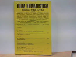 Folia Humanistica : Ciencias - Artes - Letras - Otros & Sin Clasificación