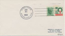 USA 1964, 1 C Andrew Jackson And 4 C Christmas On Superb Cover With Special Handstamp „CONNEX STATION / WINDSOR LOCKS, - Lettres & Documents