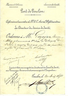 1871 GUERRE 1870-1871 MARINE COLONIES  Santé PORT DE TOULON Sign. Directeur J. RouxV.HISTORIQUE  => GAZAGNES PHARMACIEN - Andere & Zonder Classificatie