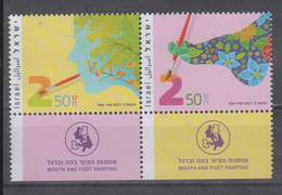 ISRAEL 2021 MOUTH AND FOOT PAINTING - Unused Stamps
