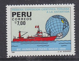 Peru 1988 1st Scientific Antarctic Expedition 1v ** Mnh (AC157) - Peru