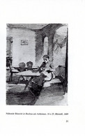 Anton Braith 1836 - 1905 - Nähende Bäuerin In Buchau Am Achensee    Druck - Dessins